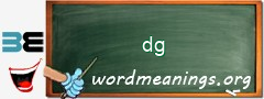 WordMeaning blackboard for dg